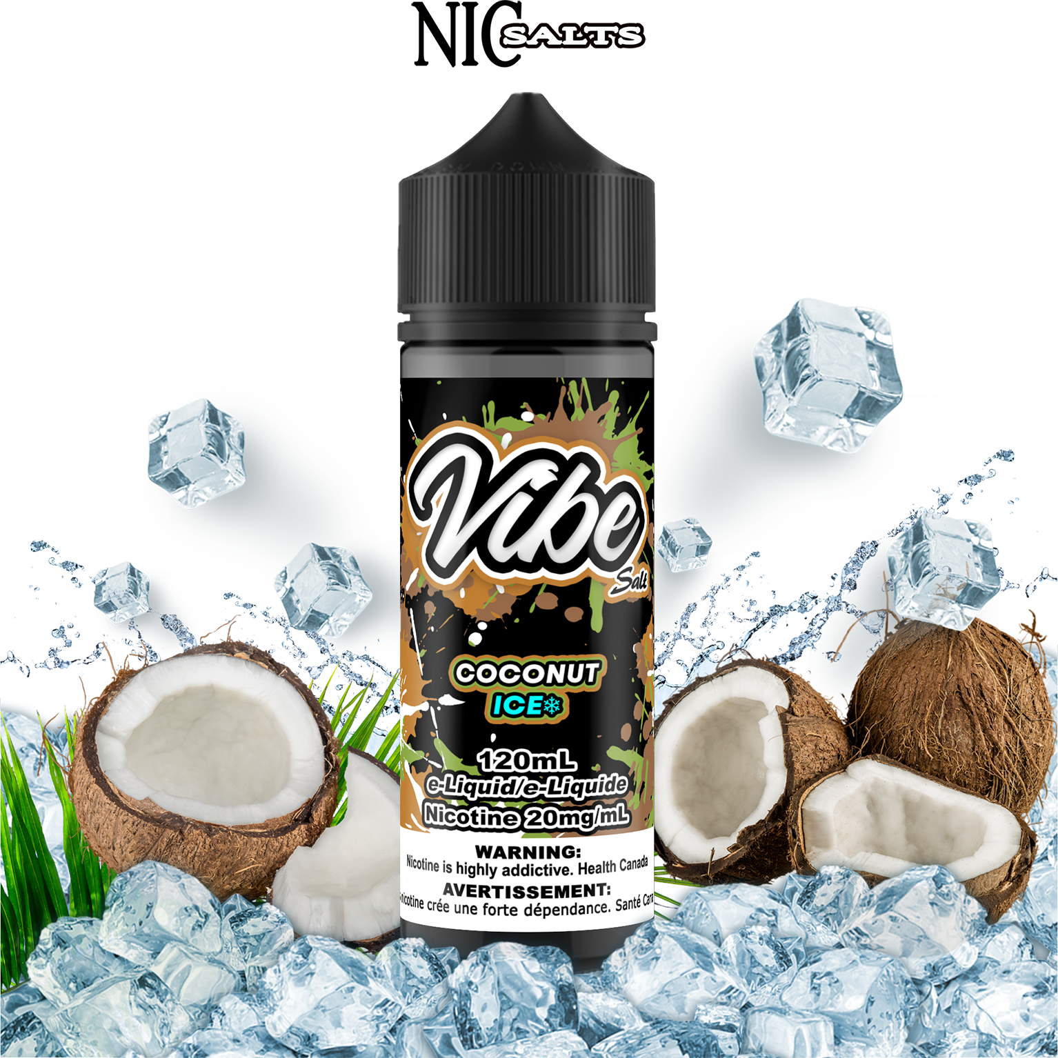 CUSTOM VIBE SALT - COCONUT ICE 120ML