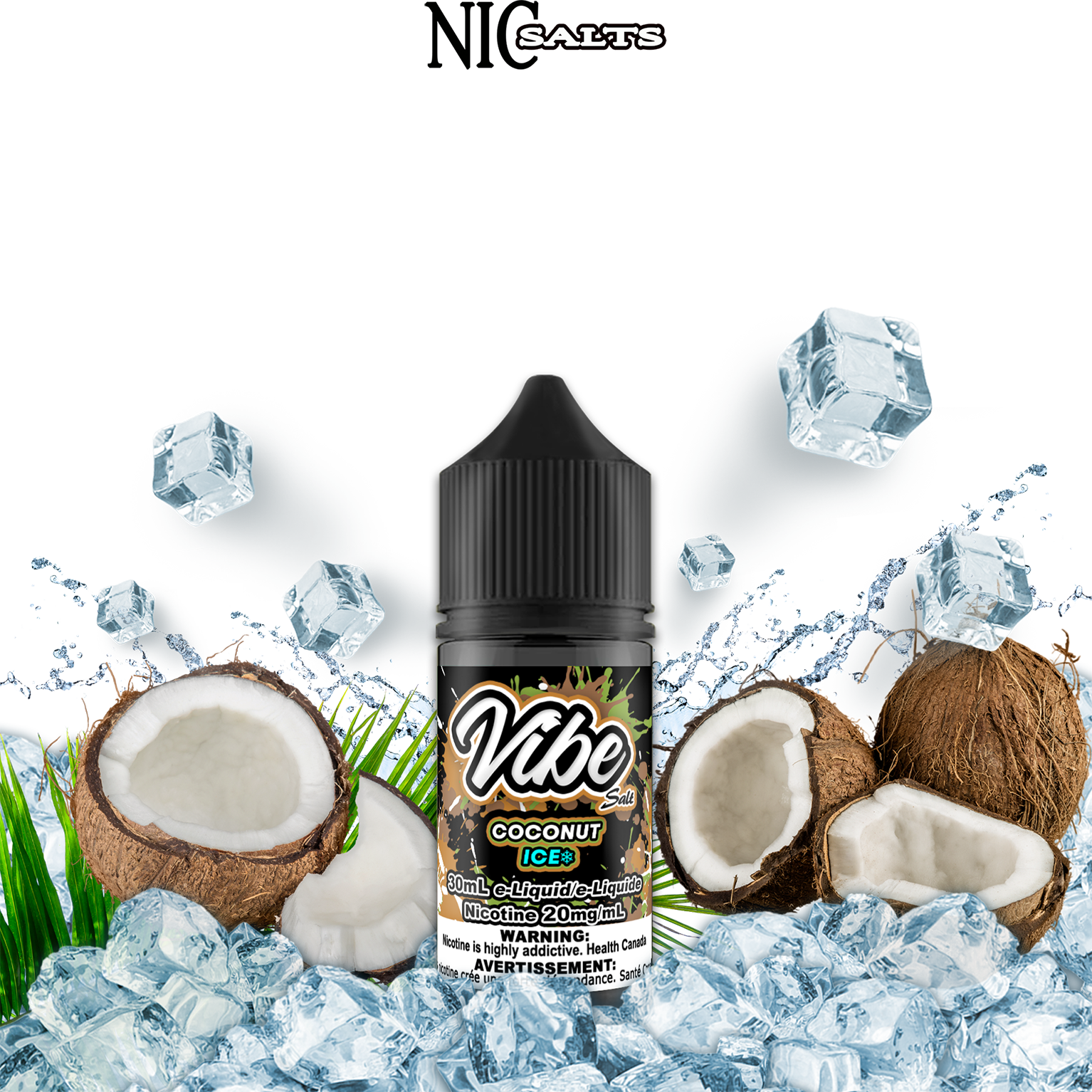 CUSTOM VIBE SALT - COCONUT ICE 30ML