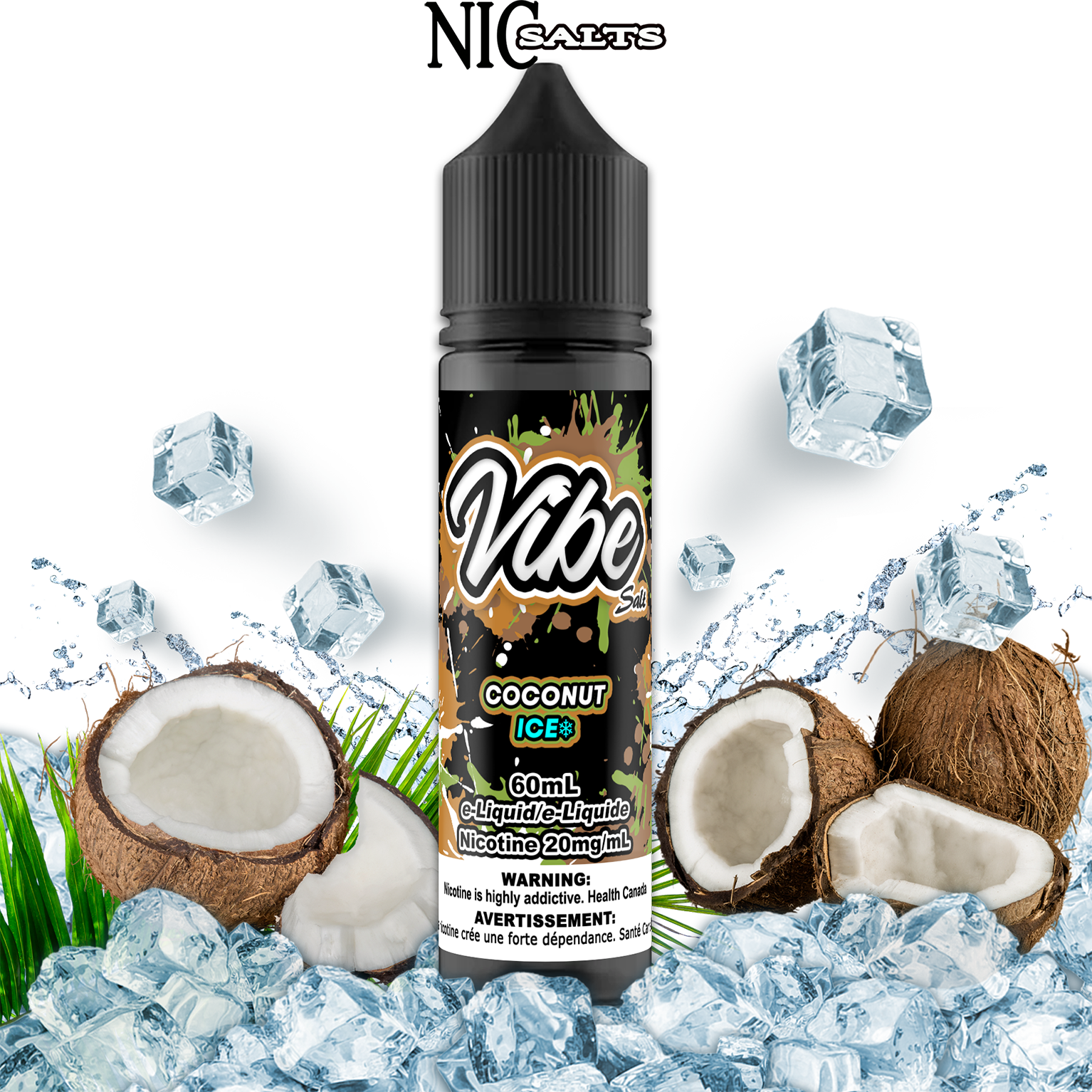 CUSTOM VIBE SALT - COCONUT ICE 60ML