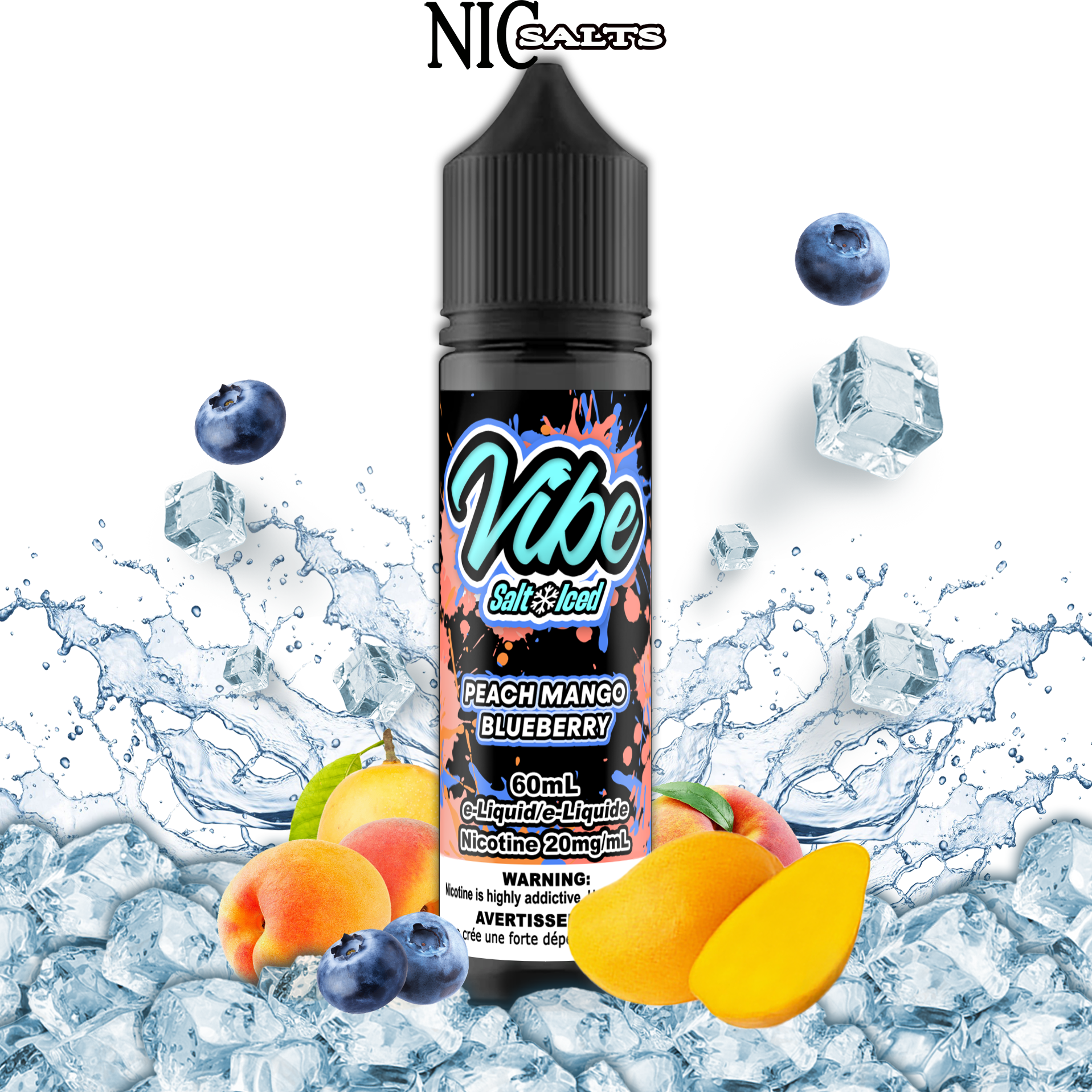 VIBE SALT - PEACH MANGO BLUEBERRY