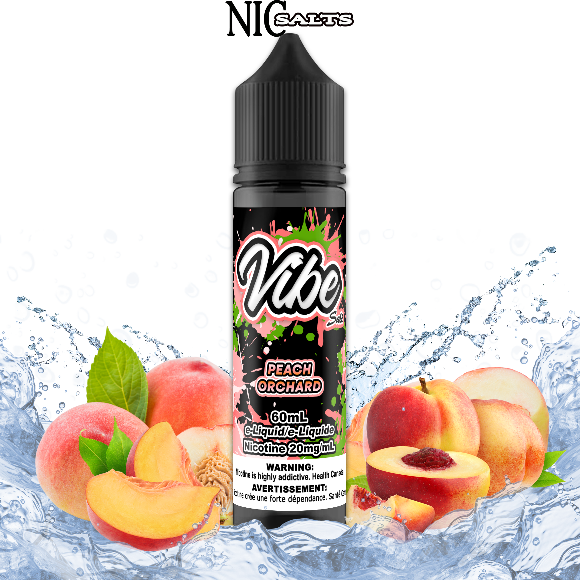 CUSTOM VIBE SALT - PEACH ORCHARD 60ML