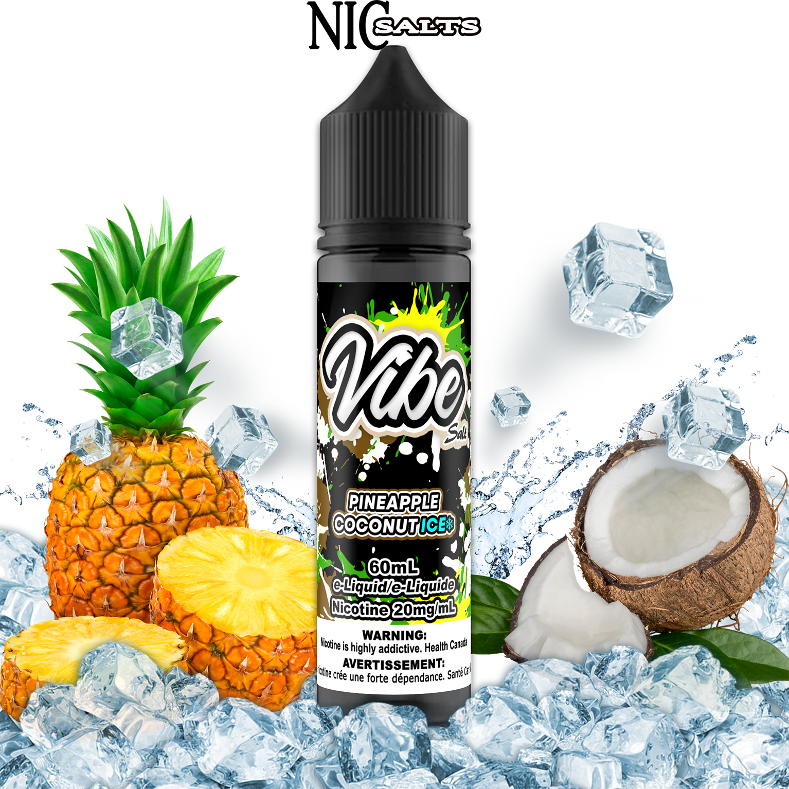 VIBE SALT - PINEAPPLE COCONUT ICE 60ML