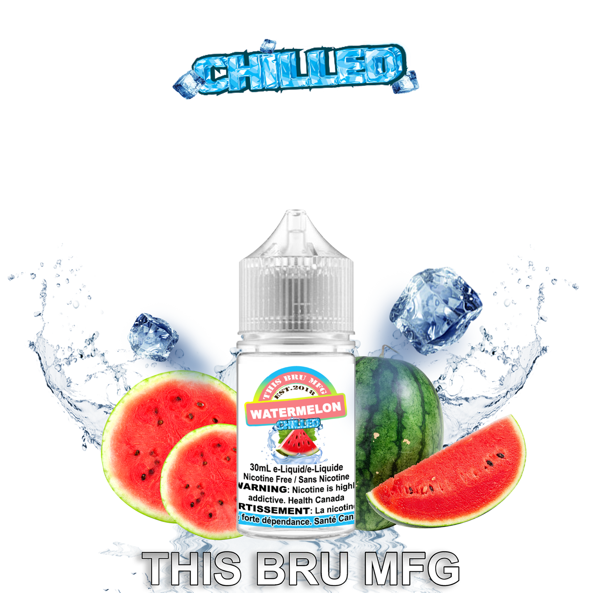[BC/SK/NL/NS] CUSTOM THIS BRU MFG - WATERMELON CHILLED 30ML