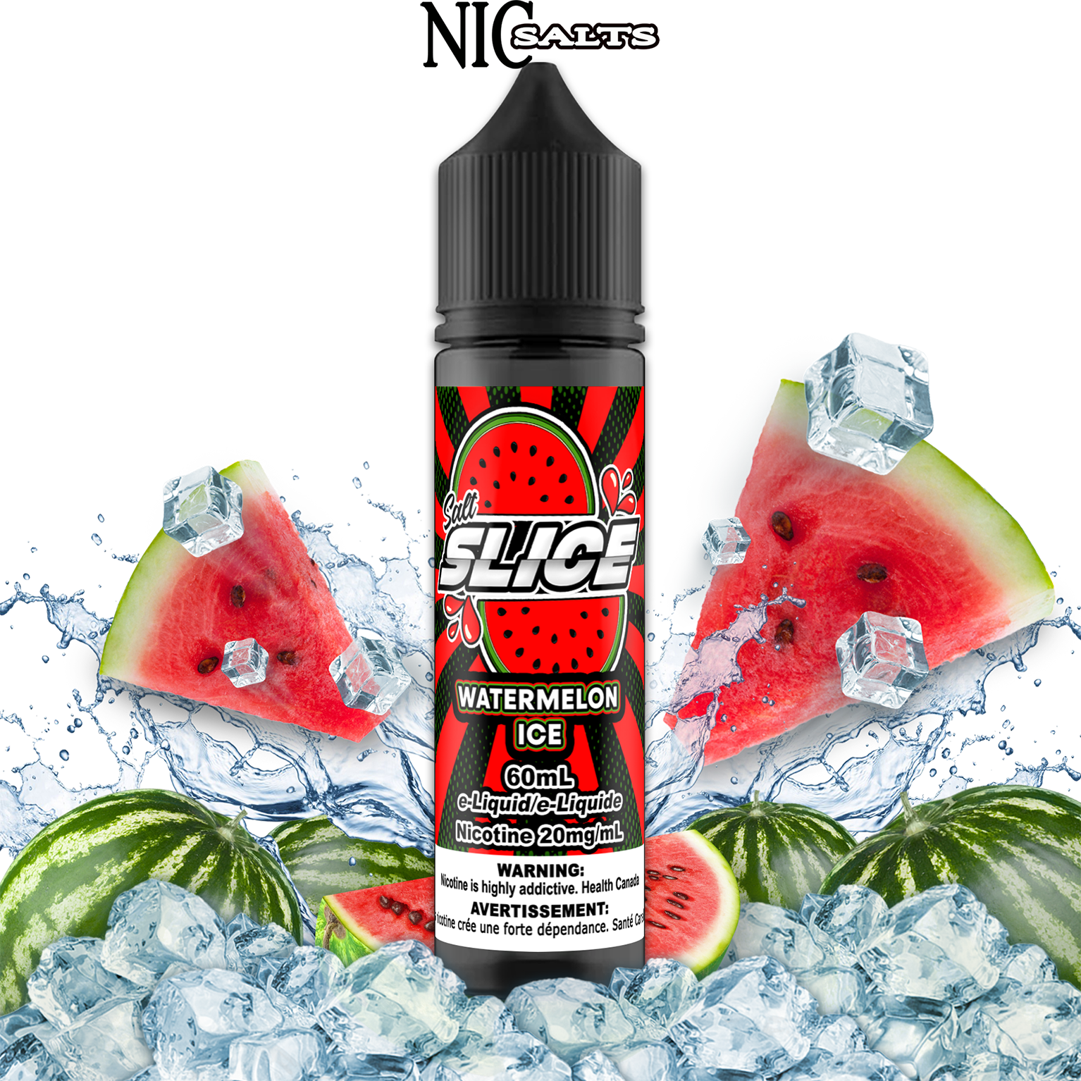 CUSTOM SLICE SALT - WATERMELON ICE 60ML