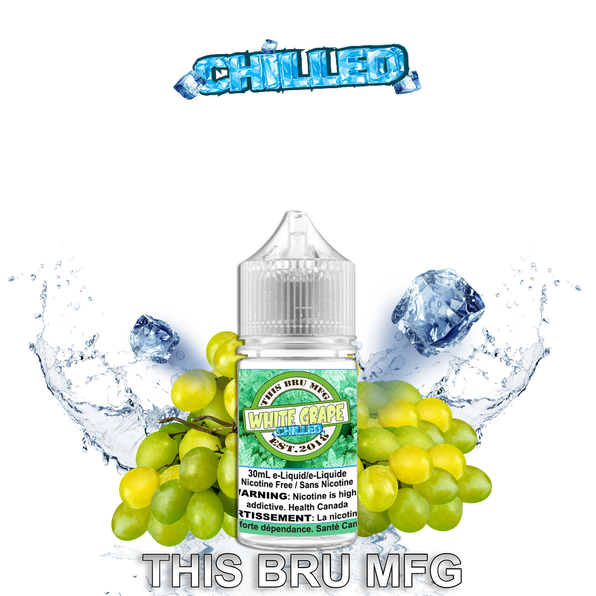 [BC/SK/NL/NS] CUSTOM THIS BRU MFG - WHITE GRAPE CHILLED 30ML