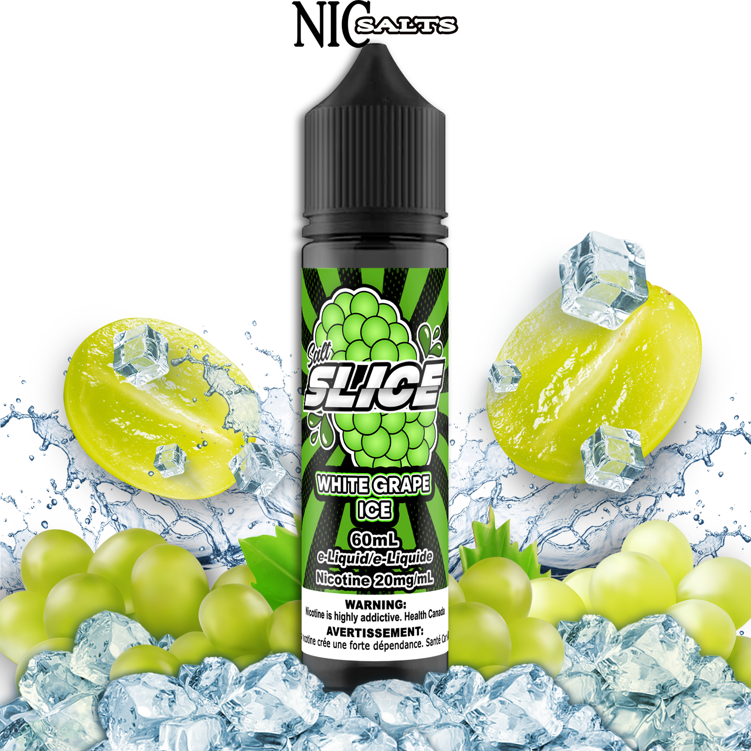 CUSTOM SLICE SALT - WHITE GRAPE ICE 60ML