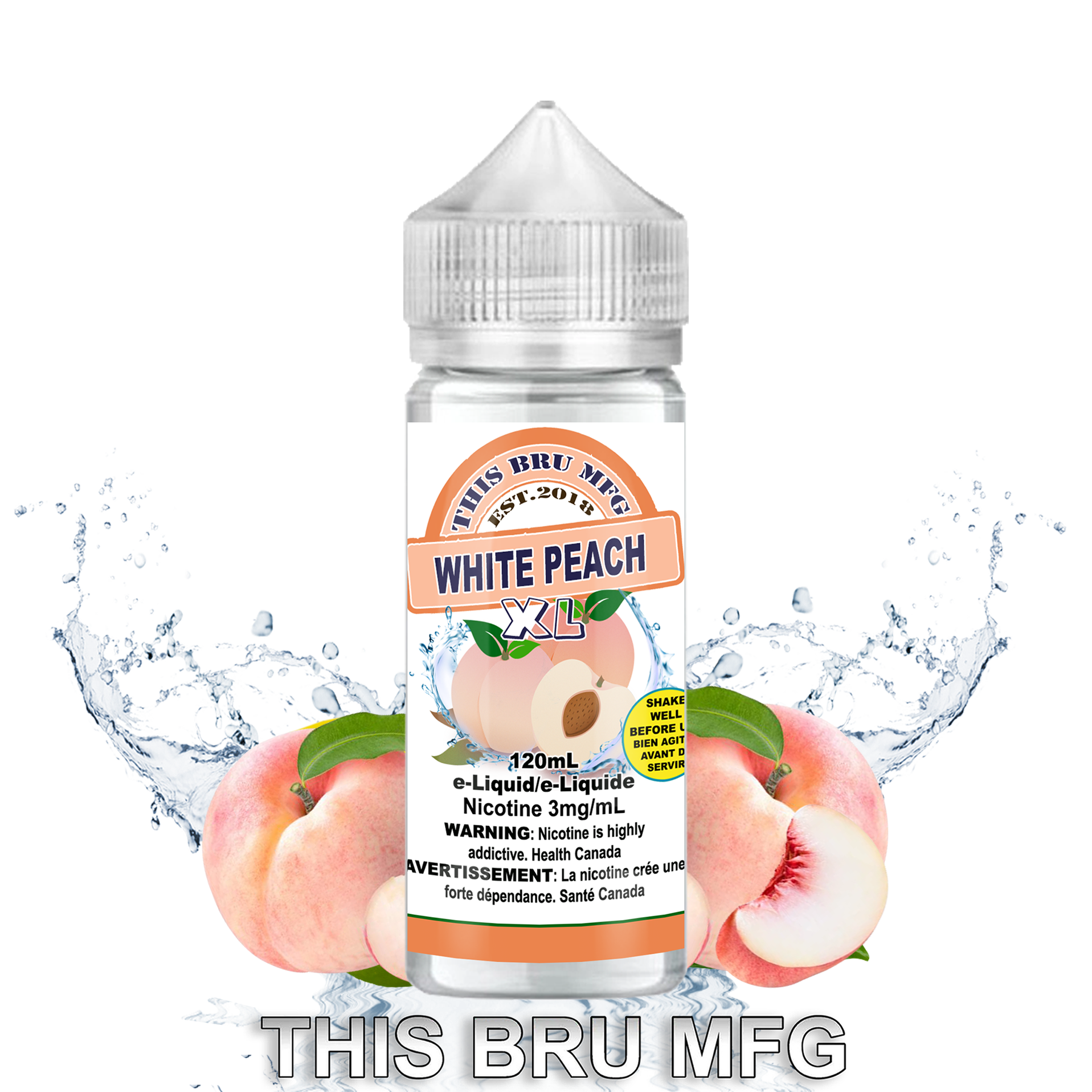 CUSTOM THIS BRU MFG - WHITE PEACH 120ML