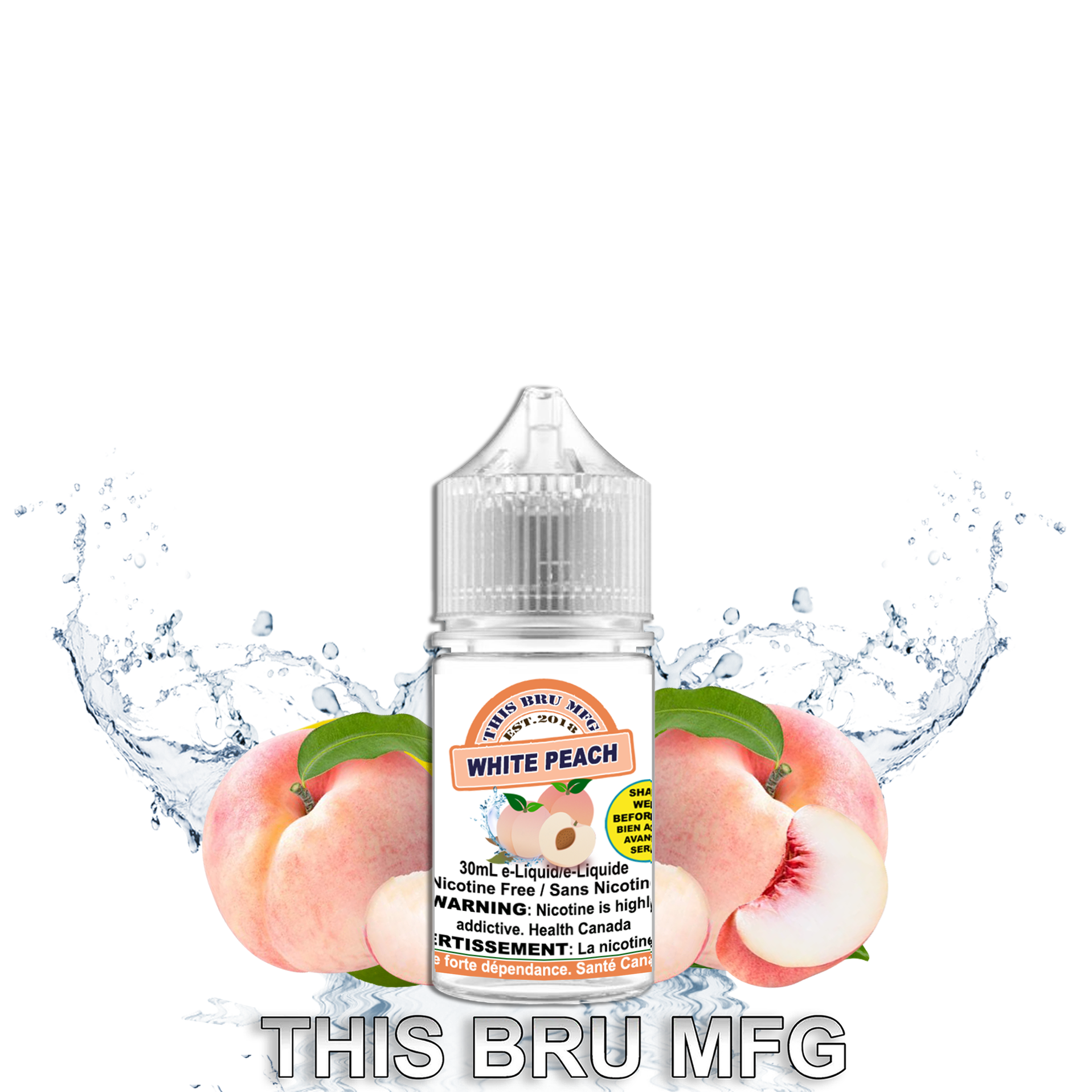 [BC/SK/NL/NS] CUSTOM THIS BRU MFG - WHITE PEACH 30ML
