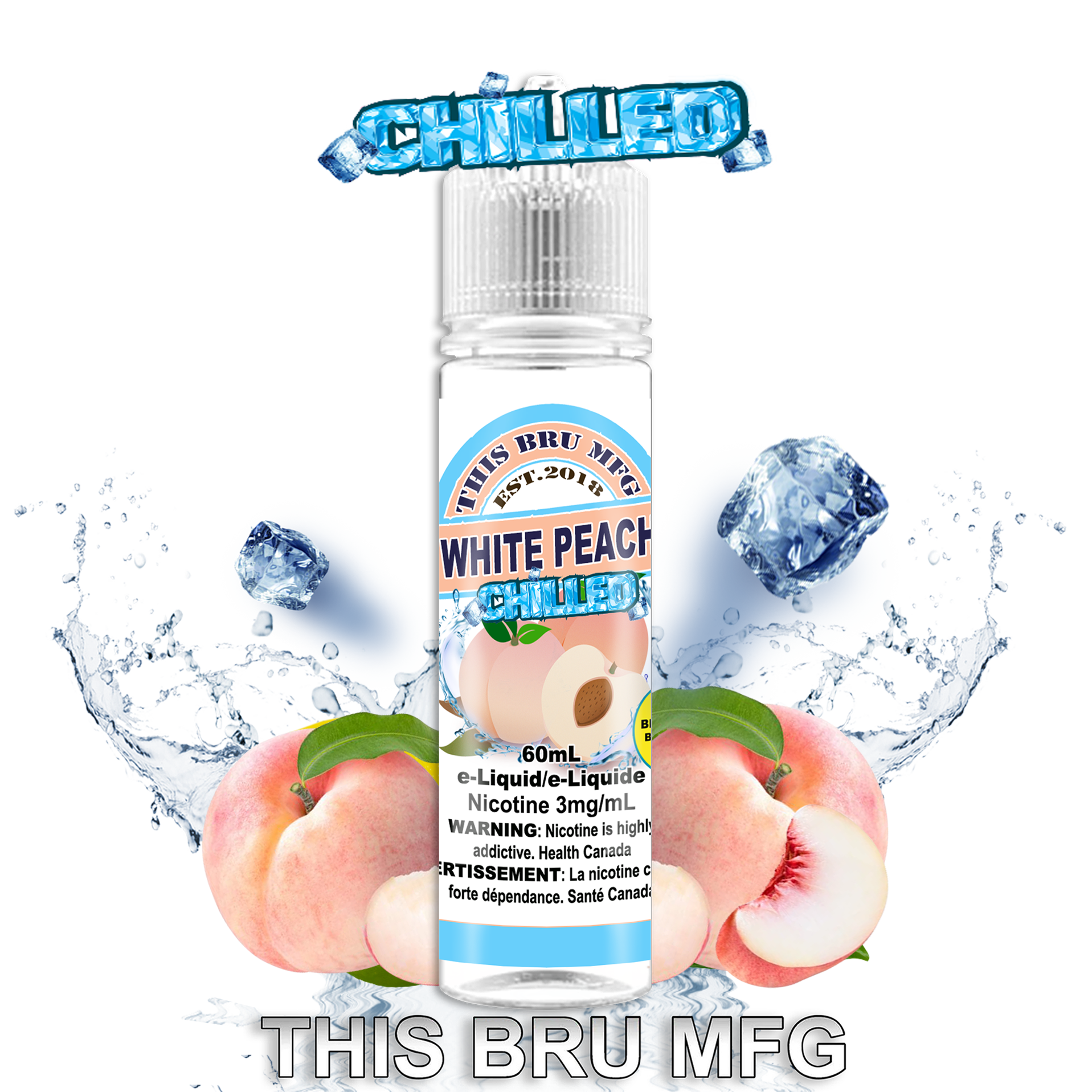 CUSTOM THIS BRU MFG - WHITE PEACH CHILLED 60ML