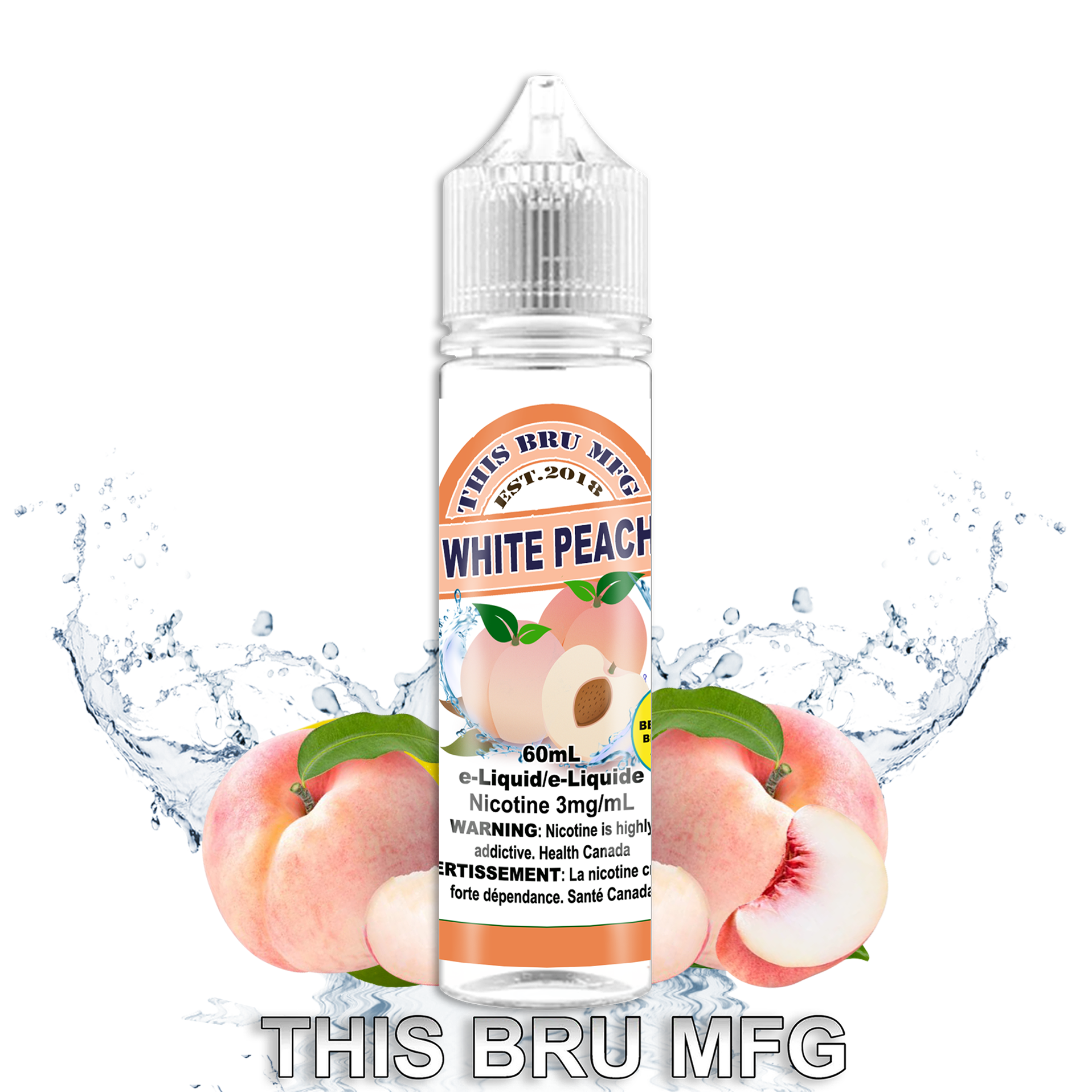 CUSTOM THIS BRU MFG - WHITE PEACH 60ML