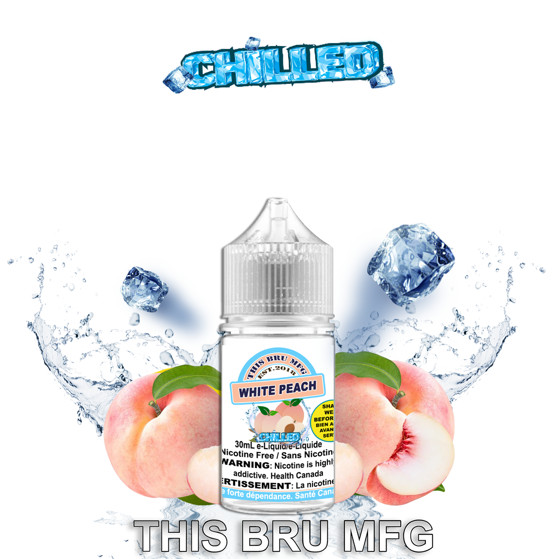 CUSTOM THIS BRU MFG - WHITE PEACH CHILLED 30ML