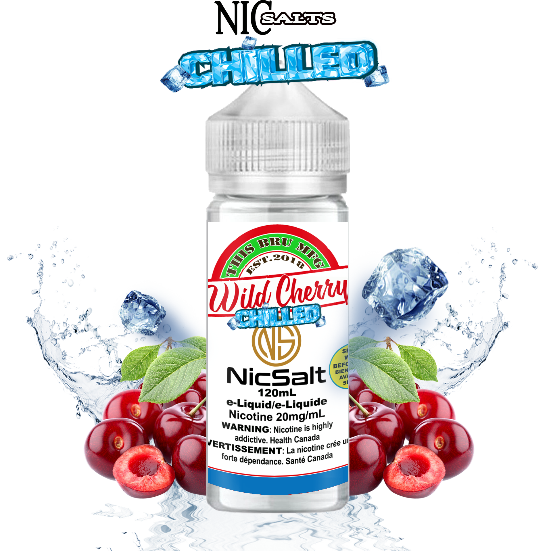 CUSTOM THIS BRU MFG SALT - WILD CHERRY CHILLED 120ML