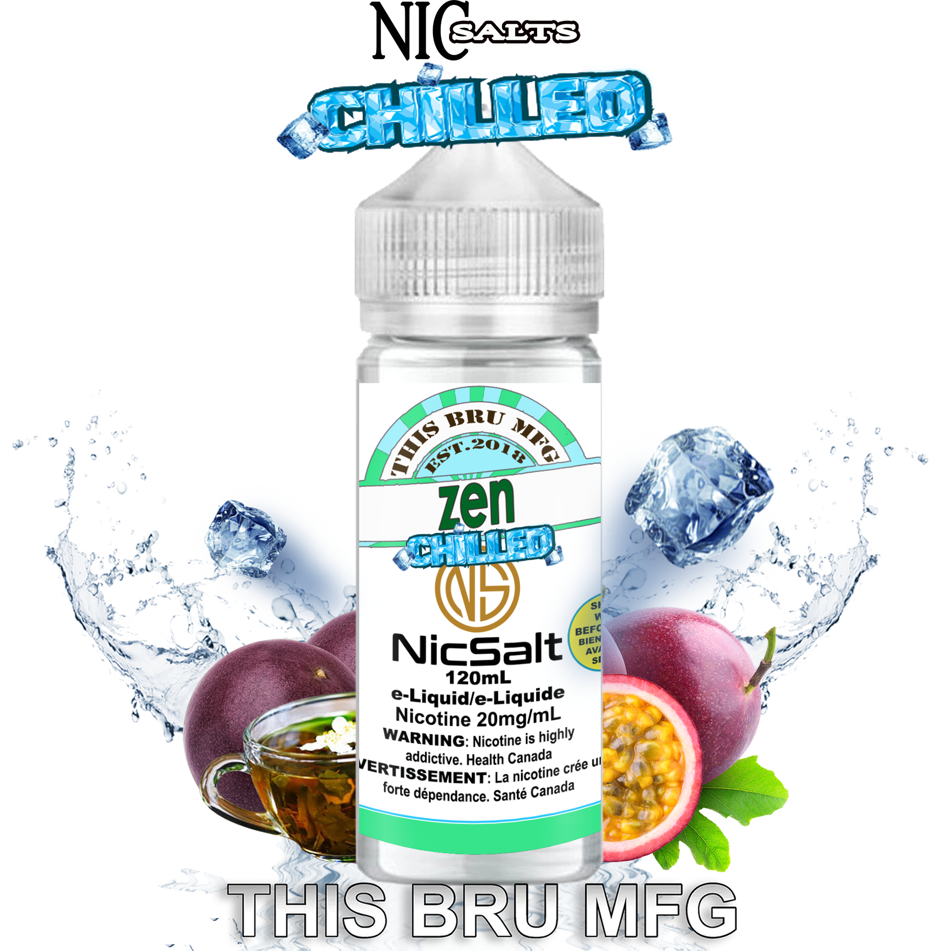 CUSTOM THIS BRU MFG SALT - ZEN CHILLED 120ML