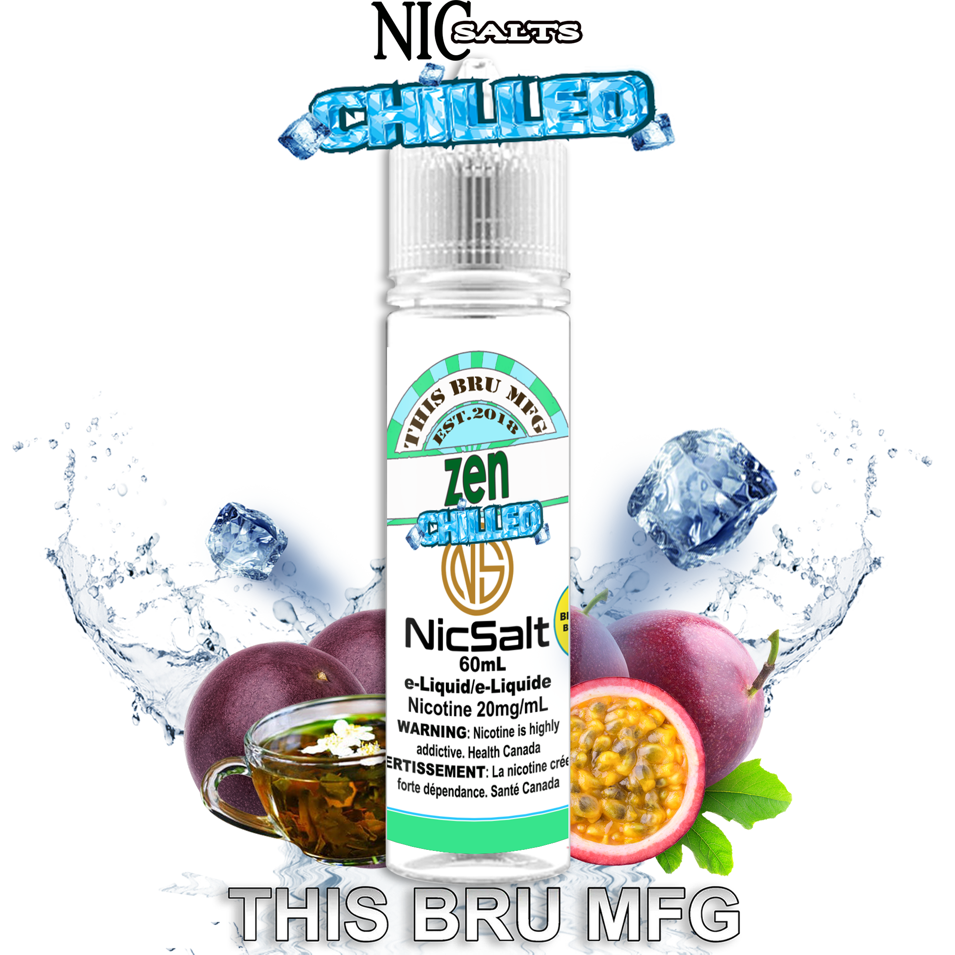 CUSTOM THIS BRU MFG SALT - ZEN CHILLED 60ML